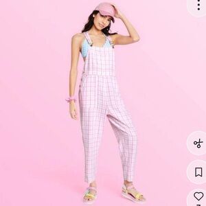 Stoney Clover Lane Pink Checkered Jumpsuit
